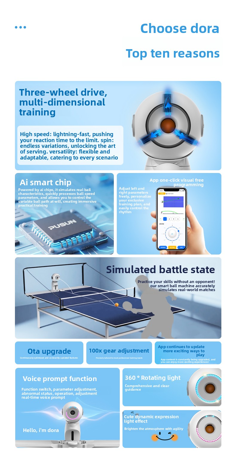 جهاز تدريب تنس الطاولة من دورا - مراجعة Table Tennis Machine وسعره